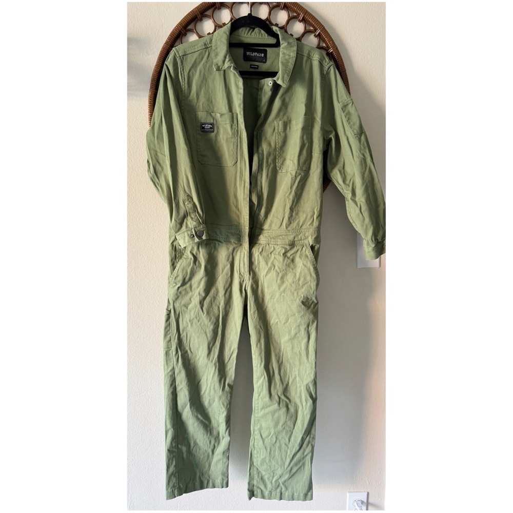Wildfang green utility jumpsuit size L